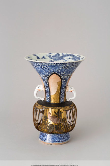 5. Birdcage vase, Japan, Edo period, 1690-1720, ©Porzellansammlung, Staatliche Kunstsammlungen Dresden, photo: Adrian Sauer.